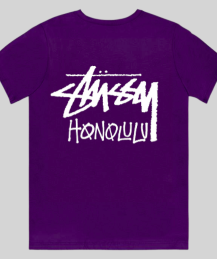 STUSSY HONOLULU PURPLE TEE