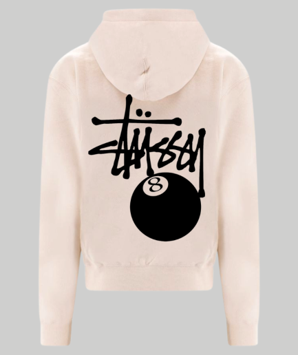 Stussy 8 Ball Fleece Off White Hoodie