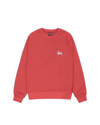 BASIC STÜSSY CREW RED SWEATER