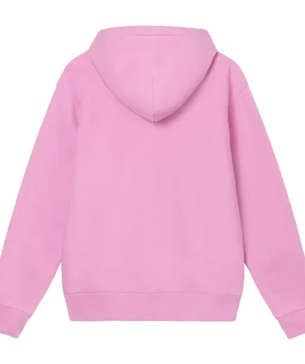 Overdyed Stock Logo Zip Hoodie Pink