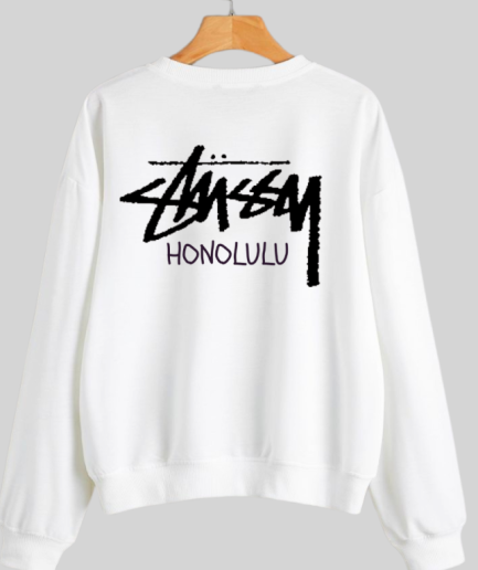 Stussy Honolulu White Sweatshirt