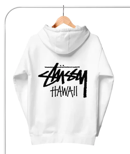 Unisex Stussy Hawaii Hoodie White